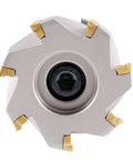 3 Inch Indexable Face Mill Cutter With 1 Inch Arbor Hole NMTB40 Precision Milling Tool Includes 7 APKT1604 TiN Coated Carbide Inserts