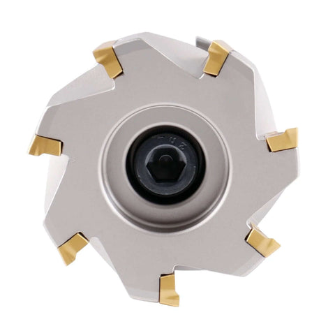 3 Inch Indexable Face Mill Cutter With 1 Inch Arbor Hole NMTB40 Precision Milling Tool Includes 7 APKT1604 TiN Coated Carbide Inserts