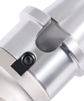 Close-up of 3 Inch Indexable Face Mill Cutter With 1 Inch Arbor Hole NMTB40 Precision Milling Tool Includes 7 APKT1604 TiN Coated Carbide Inserts