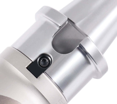 Close-up of 3 Inch Indexable Face Mill Cutter With 1 Inch Arbor Hole NMTB40 Precision Milling Tool Includes 7 APKT1604 TiN Coated Carbide Inserts