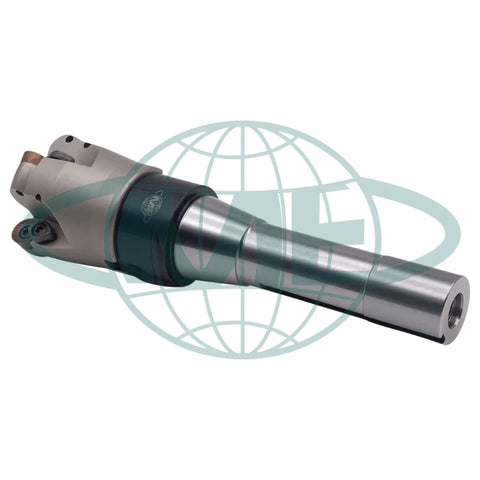Beefy Indexable Face Mill Kit 2 Inch Diameter 90 Degree Cutter With R8 Arbor And 4 Flutes Includes RCKT1204 Carbide Inserts Pre Installed For Steel Milling CME