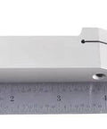 Heavy Duty Built To Last Indexable Grooving Cutoff Holder For Three Quarter Inch By Three Quarter Inch Grooving With Nickel Plated Body And Tin Coated Carbide Inserts GTN3 Accusize Industrial Tools next to a ruler