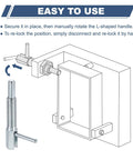 Diagram showing Two Pack Retractable Indexing Plunger Pin M12x1.75 Heavy Duty Carbon Steel Spring Loaded Locking Pin With L Handle in use on equipment.