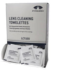 Individually Packaged Lens Towelettes No Streaks 100 Count Glasses And Screens in box display showing individual packets