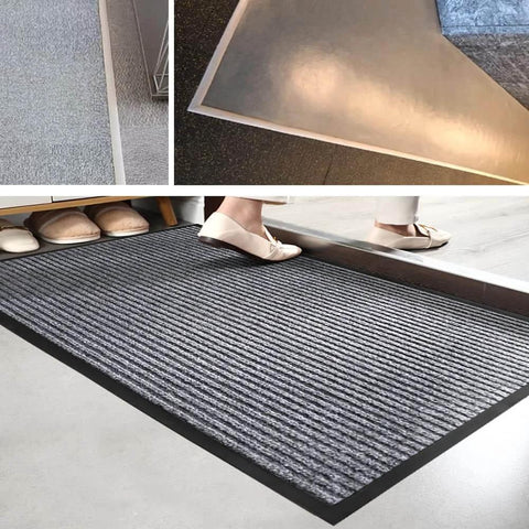 Self Adhesive Flat Floor Transition Strip, PVC Laminate Floor Strip Carpet Transition Strip in use near shoes