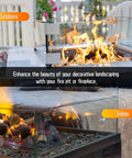 Ceramic Fire Balls for Fire Pit in use, showcasing black 4-inch fire stones in outdoor and indoor setups, set of 12 for fireplaces.
