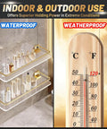 Pro Plus Heat Resistant Heavy Duty Foam Tape Double Sided Mounting Tape For Indoor Outdoor Use banner with waterproof and weatherproof labels, featuring shelves with products and a thermometer showing high temperature.