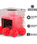 Indoor Pickleball Balls Multi-Pack – 26 Hole Fluorescent Ember Pickleball Balls, USAPA Approved Indoor Pickleballs in a clear container