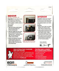 Instructions for Indoor Window Insulation Kit 4 Pack Shrink Film with Double Sided Tape and Hair Dryer for Easy Installation.