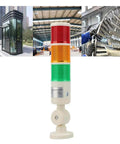 3 Layer Led Tower Stack Light For Industrial Safety Beacons With Foldable Base 24VDC Indicator Lamp In Red Orange And Green Normally On High Brightness LED Low Power Consumption Long Lifespan Heavy Duty Warning Light