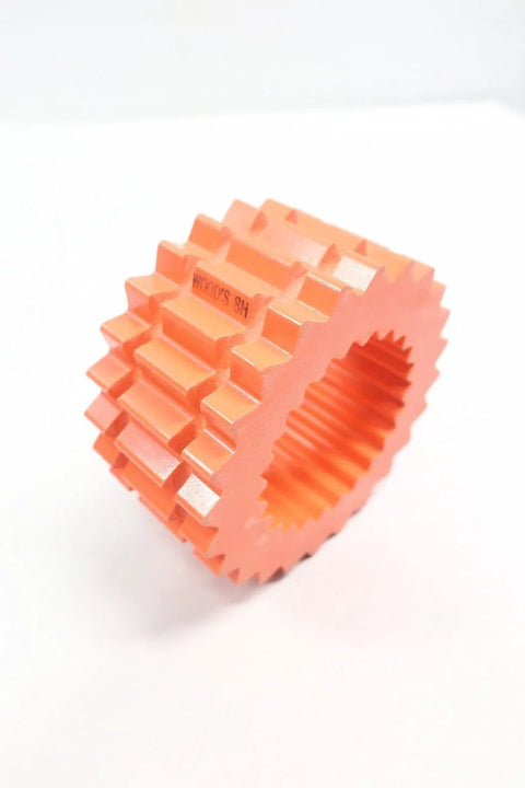 Orange Industrial 8H SF Coupling Sleeve for TB Woods Machinery with precision ridged design, heavy-duty performance focus.