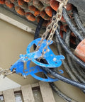 Industrial Cable Pulley Sheave With Anchor Shackle For Large Scale Laying installed on site for heavy duty cable feeding and pulling