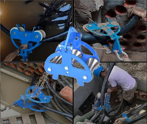 Industrial Cable Pulley Sheave with Anchor Shackle for Large Scale Laying in construction site operations