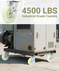 Heavy Duty Caster Wheels 6 Inch - 4500 LBS, PP Plate Castor Set installed on industrial equipment for stability and smooth motion