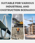 Various industrial and construction scenarios with bridge, machinery, and building site suitable for Heavy Duty Bonvoisin 50 Ton Hydraulic Ram Cylinder With 0.63 Inch Stroke Low Profile Porta Power Jack For Machinery Shipbuilding Bridge Construction And Industrial Projects Self Retracting For Easy Return Durable Steel Build
