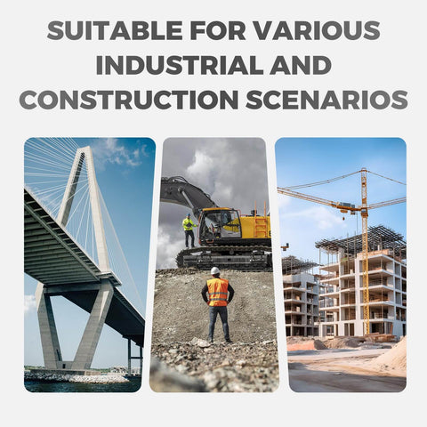 Various industrial and construction scenarios with bridge, machinery, and building site suitable for Heavy Duty Bonvoisin 50 Ton Hydraulic Ram Cylinder With 0.63 Inch Stroke Low Profile Porta Power Jack For Machinery Shipbuilding Bridge Construction And Industrial Projects Self Retracting For Easy Return Durable Steel Build