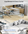 20 Inch Heavy Duty Floor And Wall Mount Fan For Industrial Cooling With 5750 CFM High Velocity displayed in living room