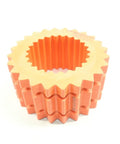 Industrial 8H SF Coupling Sleeve For TB Woods Machinery Built Tough Heavy Duty Shaft Coupler in orange with rigid, corrugated design.