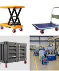 Heavy Duty Industrial Casters 5x2 Inches With Polyurethane On Polyolefin Core Wheel, used in platform trucks and equipment.