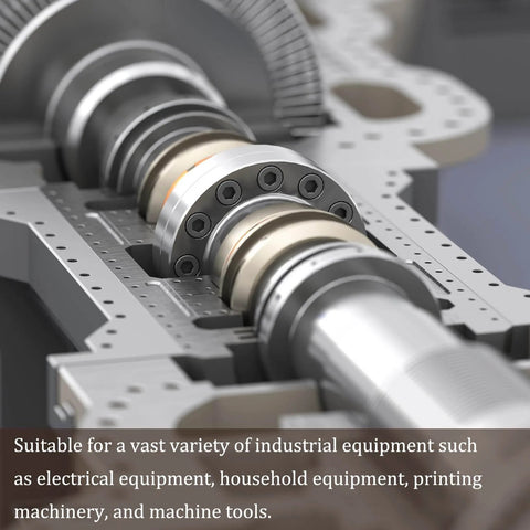 Two Pack Flanged Sleeve Bearing 8mm x 10mm x 10mm Bronze Oilless Bushing in industrial equipment