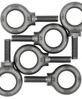 Six Pack Heavy Duty Lifting Eyebolts With Shoulder Eye Half Inch By Thirteen Thread One And A Half Inch Length Industrial Grade Carbon Steel