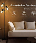 Industrial Floor Lamp With 3 Adjustable Cage Heads And Independent Control Black Standing Lamp For Living Room And Bedroom Rustic Farmhouse Style E26 Sockets Bulbs Not Included.