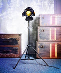 Vintage Industrial Floor Lamp Tripod With Adjustable Gooseneck In Black Finish, Height 68-180 Cm, 5 M Cord With Foot Switch, E26 Bulb Not Included