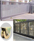 pulley,pulley wheel, U-Groove Track Wheel,Industrial Groove Wheel Heavy Duty Rigid Caster Sliding Gate Directional Wheel,Max Load-Bearing 2205 Lbs,for Wire Rope Rail,Inverted Track,Set of 4(3in/80mm) used in sliding gate installation
