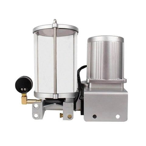 Front view of Automatic Grease Lubrication Pump For Industrial Equipment, Centralized Motor Driven Lubrication System, 1 To 5 L Tank