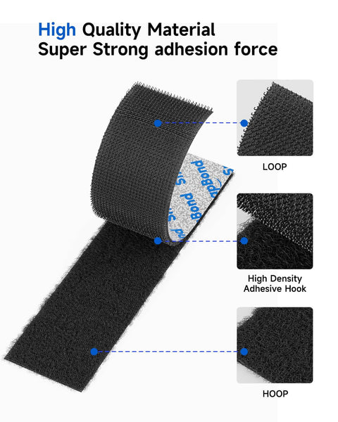 Heavy Duty 1x4 Inch Hook And Loop Strips With Adhesive Industrial Grade Double Sided Tape Mounting Strips With Back Adhesive details