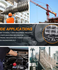 Collage showing the comprehensive keystock kit used in various industrial and mechanical projects with different machinery applications