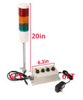 Industrial LED Andon Tower Lights Four Stack Signal Tower With Red Yellow Green LEDs IP65 Plug And Play Factory Ready