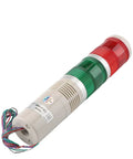 Industrial Signal Light Column LED Alarm Tower Light Indicator With Red And Green LEDs 90dB Audible Warning 24V AC 3W Power TB50-2T-E-J Othmro