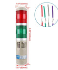 Industrial Signal Light Tower LED Red And Green With Buzzer 110V AC 2W LTA-502TJ Continuous Light Warning Light Indicator for Machinery