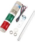 Industrial Signal Light Tower LED Red And Green With Buzzer 110V AC 2W LTA-502TJ shown with mounting bracket and components