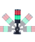 Industrial LED Signal Tower Light With Rotatable Base And Built In Buzzer Two Layer Stack Lamp For Warning And Status Indicators