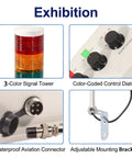 Industrial LED Andon Tower Lights Four Stack Signal Tower With Red Yellow Green LEDs IP65 Plug And Play Factory Ready