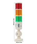 3 Layer Led Tower Stack Light for Industrial Safety Beacons with Foldable Base 24VDC Indicator Lamp in Red Orange and Green