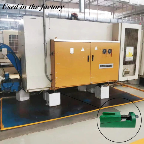 Industrial machinery setup with Beefy Heavy Duty Machine Leveling Pads For Industrial Equipment Adjustable Iron Pads With Wedge Design installed.