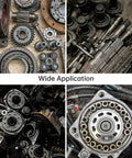 Assorted gears and machinery parts demonstrating wide application of the Three Inch Two Jaw Bearing Puller Tool Set.
