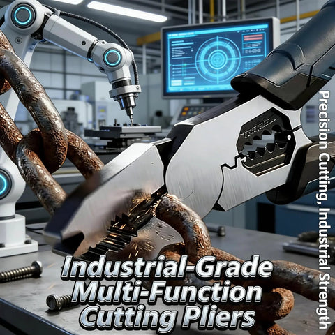 Versatile 9-in-1 cutting pliers deliver wire cutting, stripping, crimping, nail pulling and more in one rugged, industrial-grade tool