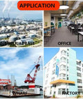 Image showing applications of a junction box: industrial base, office, wharf, and factory environments.