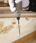 Using the 1/4-Inch Industrial Air Torgue Pneumatic Screwdriver with 9500 RPM Speed on a wooden surface