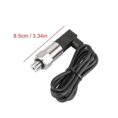 Industrial Pressure Transducer with 4-20mA Output and G1 Quarter Inch Thread for Water Gas Oil 0 to 1 MPa Range, front view with cable