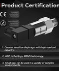 T2000 0 To 100 PSI 4 To 20 mA Air Pressure Transmitter with ceramic diaphragm and Hirschmann connector.