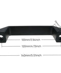 Industrial Pull Handle 120mm For 3030 And 4040 Aluminum Extrusions With M6 And M8 Screws And Nuts Universal Kit front view