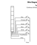 Wire diagram for Industrial Red LED Alarm Light With Loud Buzzer 110V AC Signal Tower Lamp.