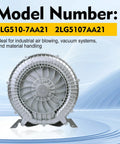 Efficient regenerative blower delivers powerful 150 CFM airflow with a 2 inch BSP connection, 1.75 kW motor visible