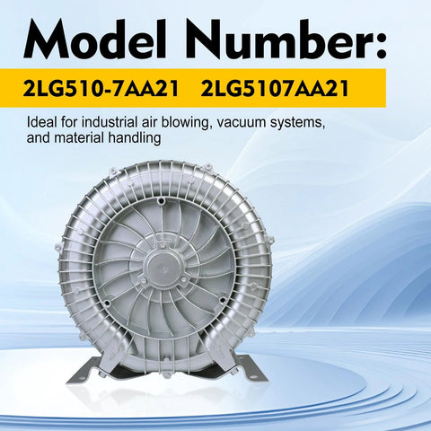 Efficient regenerative blower delivers powerful 150 CFM airflow with a 2 inch BSP connection, 1.75 kW motor visible