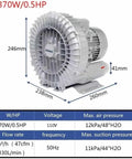 Industrial regenerative blower delivers high pressure, low noise air for robust blowing and suction in demanding environments.